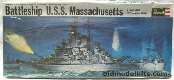 Revell 1/720 Battleship BB-59 USS Massachusetts, H485 plastic model kit